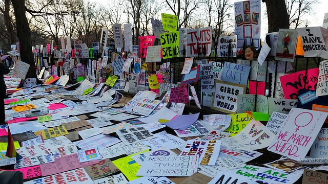 Protests, marchers, women